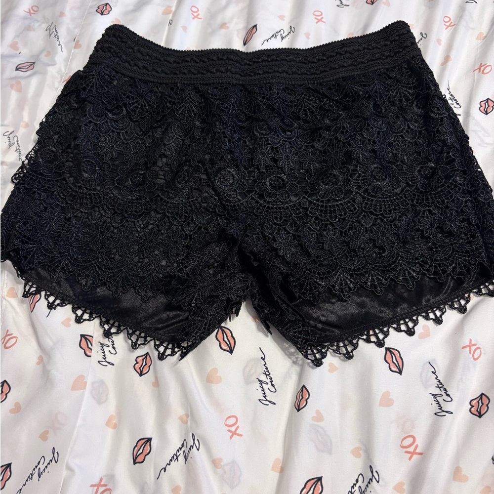 Black Lace Shorts